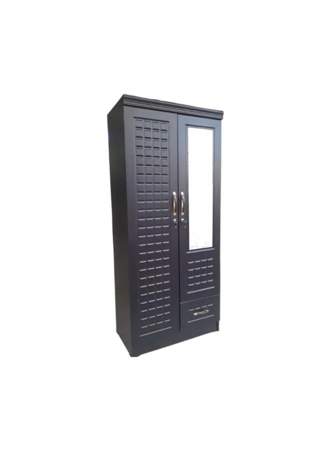 ABX HOME Shaku 2 Door Wooden Wardrobe, Cabinet Cupboard Engineered Wood Perfect Modern Stylish Heavy Duty With Mirror - Image 1